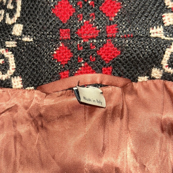 Gucci Black and Red Patterned Pea Coat - Picture 5 of 15